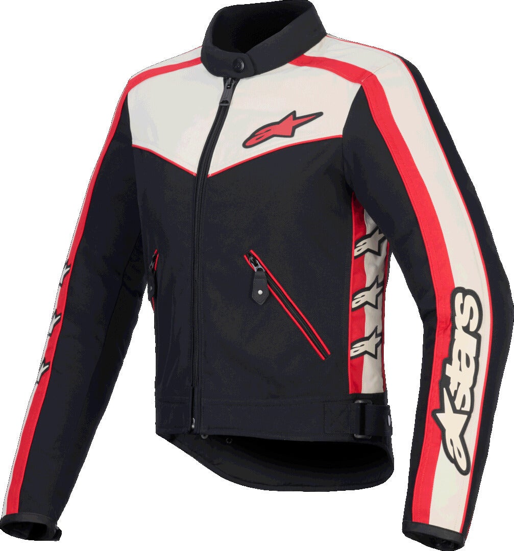 Alpinestars Women's Cream/Black/Red Stella T-Dyno Wr Motorcycle Textile Jacket