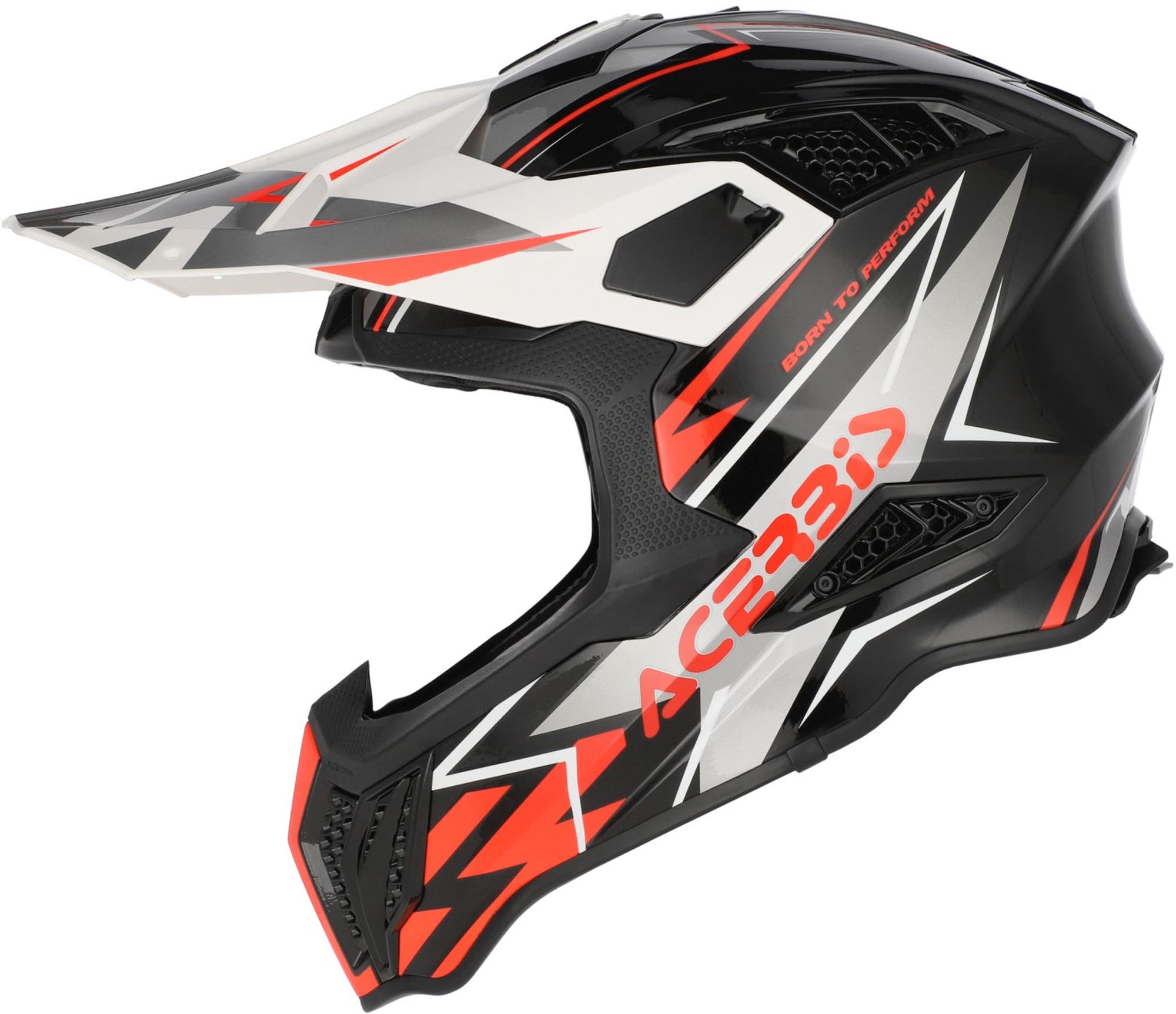 Acerbis Airstrike-X Graphic Motocrosshjelm sort/orange/sølv M (57/58) Figur 3