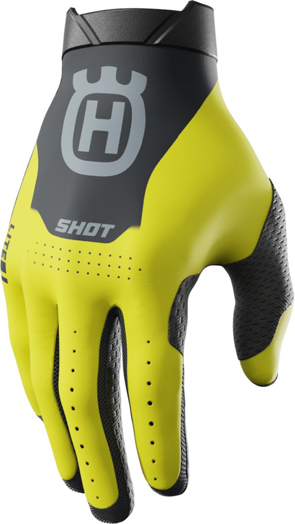 Shot Lite Husqvarna Limited Edition Motocross handsker sort/gul 12 Figur 1