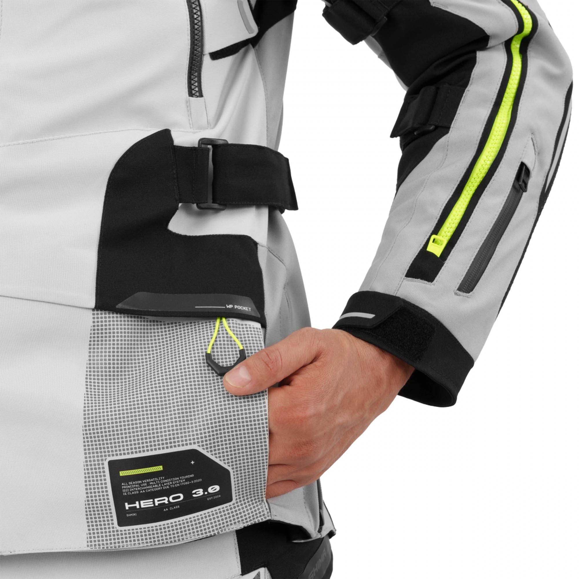 SHIMA Hero 3.0 Motorcycle Textile Jacket grey/yellow L Figure 25