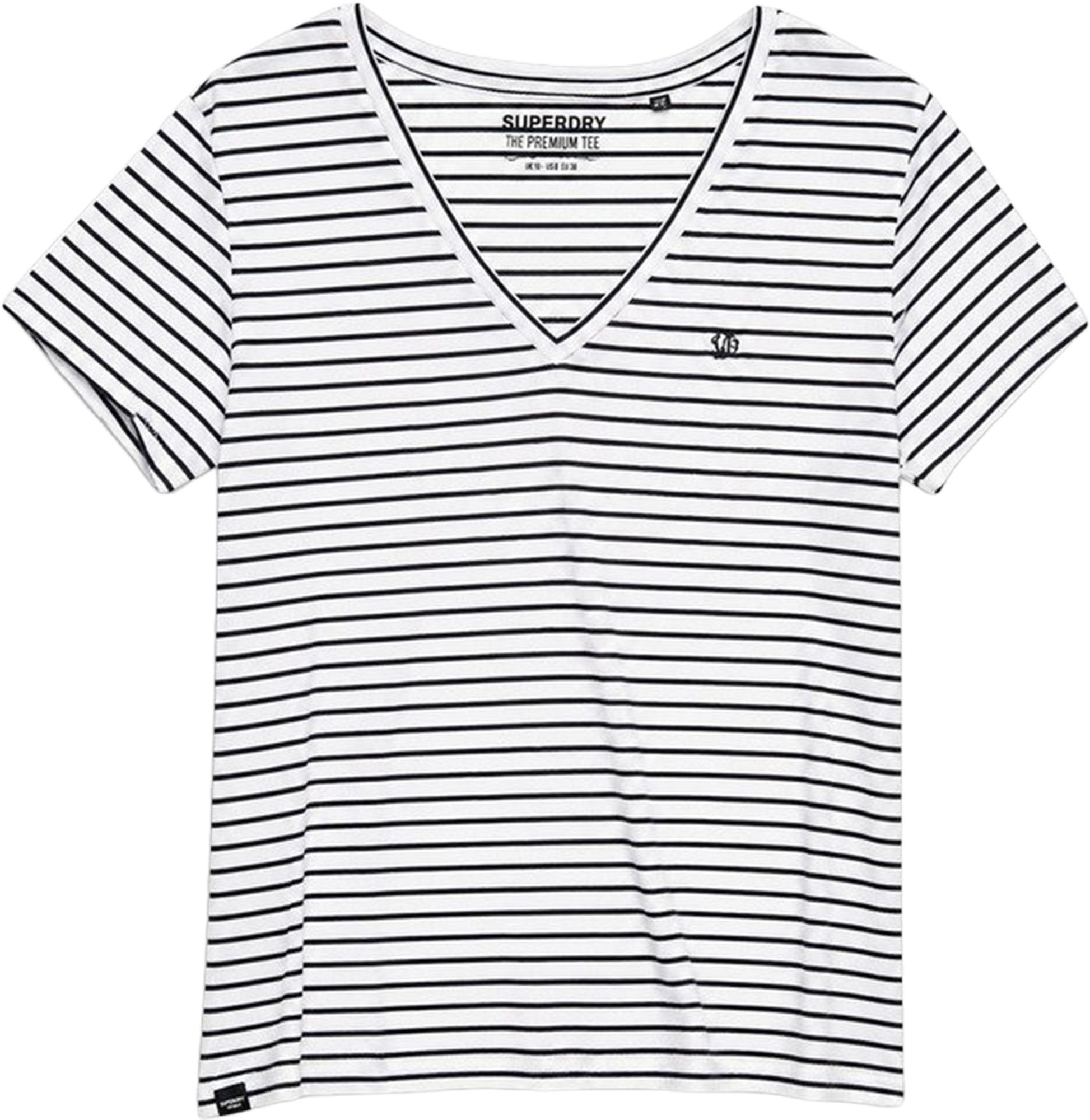 Superdry & Co Studios Slub Дамска тениска бяло/синьо XL Фигура 1