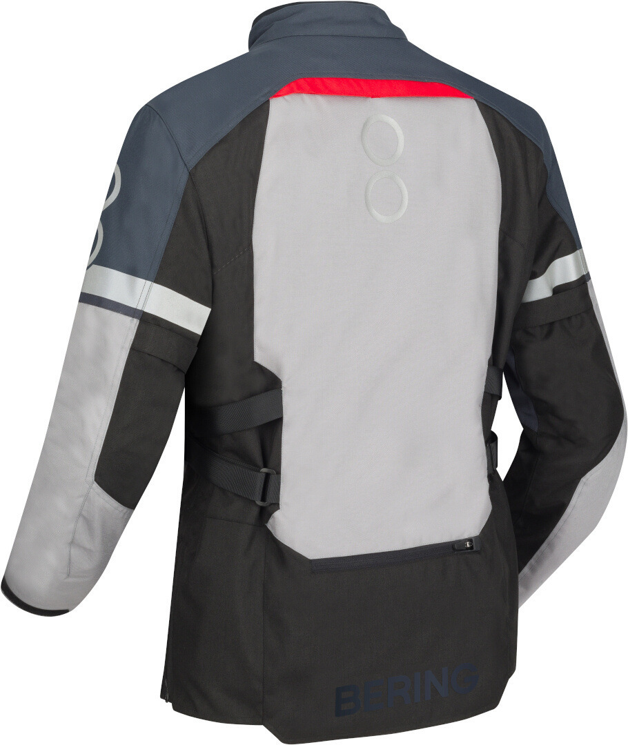 Bering Halifax 17353 wasserdichte Motorrad Textiljacke hellgrau/anthrazit M Abbildung 2