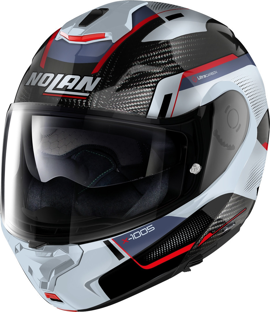 Nolan X-1005 Ultra Carbon Undercover N-Com Cască Alb/Roșu/Albastru XXS (54) Figura 1