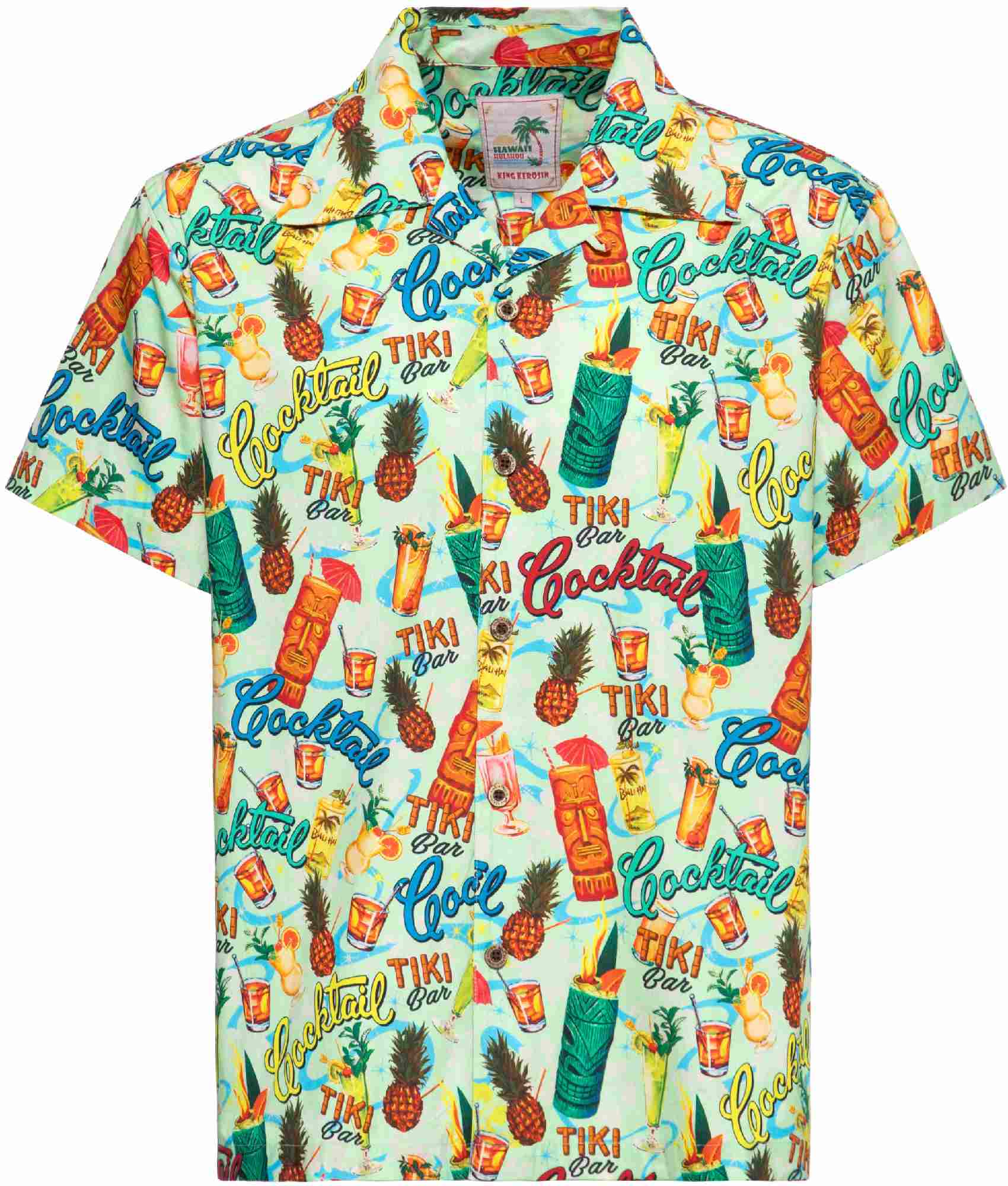 King Kerosin Tiki Cocktails Camicia a maniche corte Multicolore M Figura 1