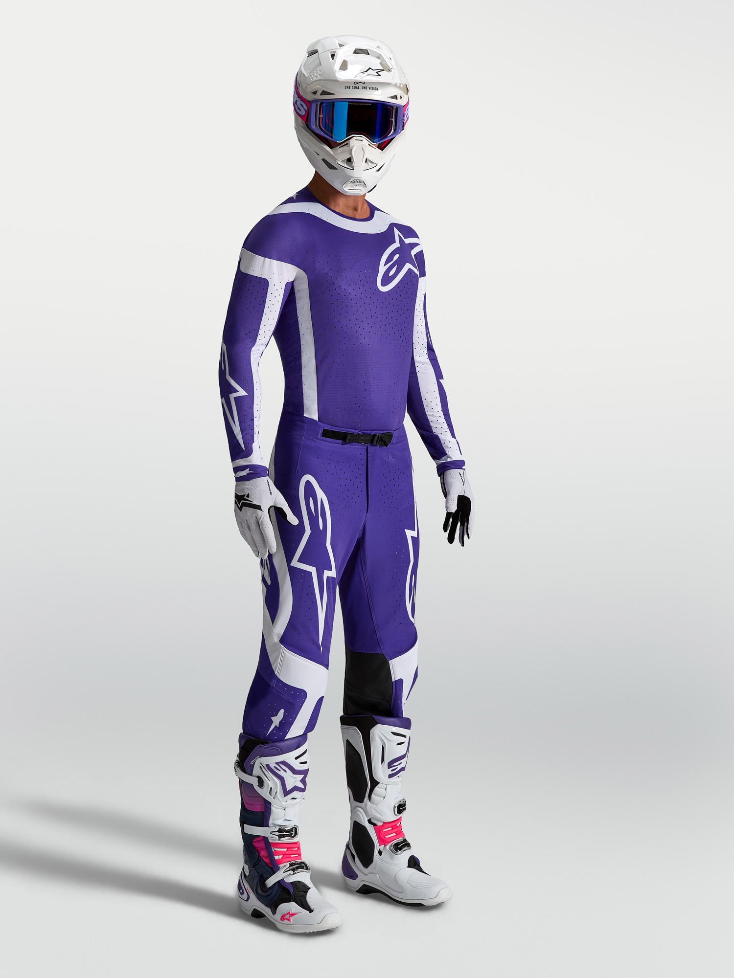 Alpinestars Supertech Vesta Motocross Jersey blue/white S Figure 3