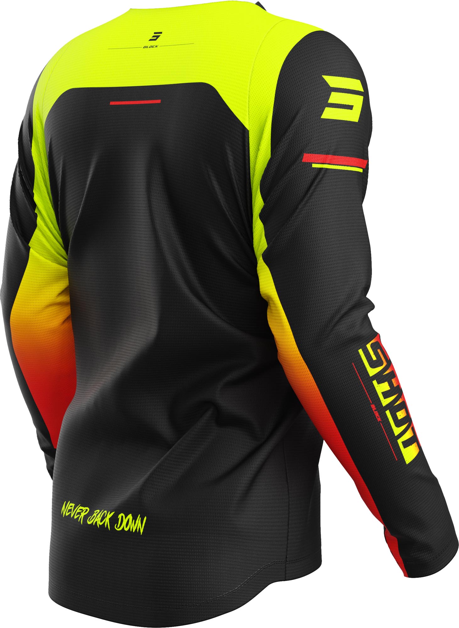 Shot Devo Block Motocross Jersey gelb S Abbildung 2