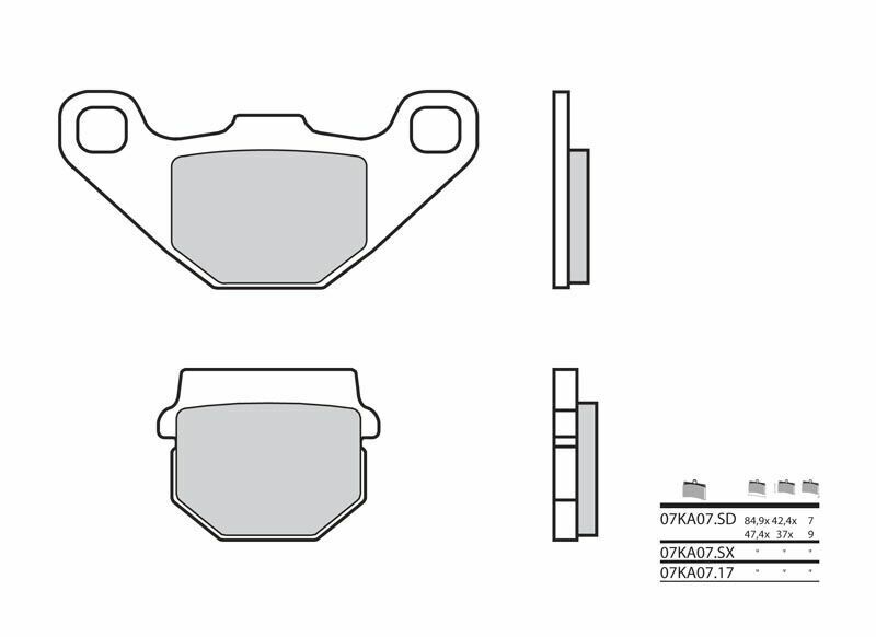 Brembo S.p.A. Plăcuțe de frână din ceramică din carbon Street - 07KA0717 Figura 2