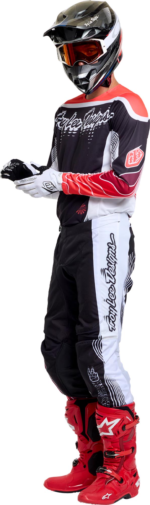 Troy Lee Designs GP Pro Stagger Motokrosový dres Černá/červená XXL Obrázek 16