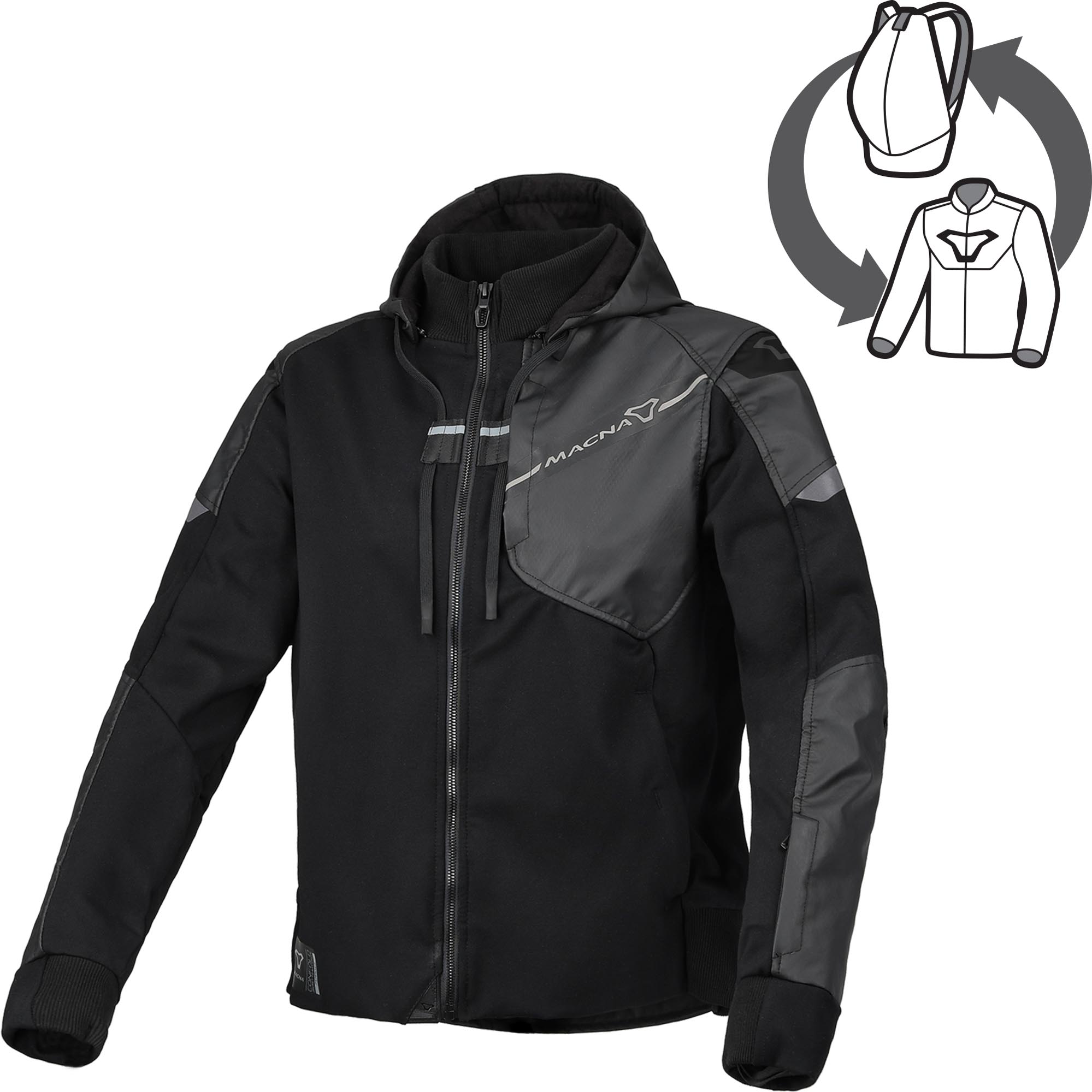 Macna Distec Damen Motorrad Textiljacke schwarz S Abbildung 1