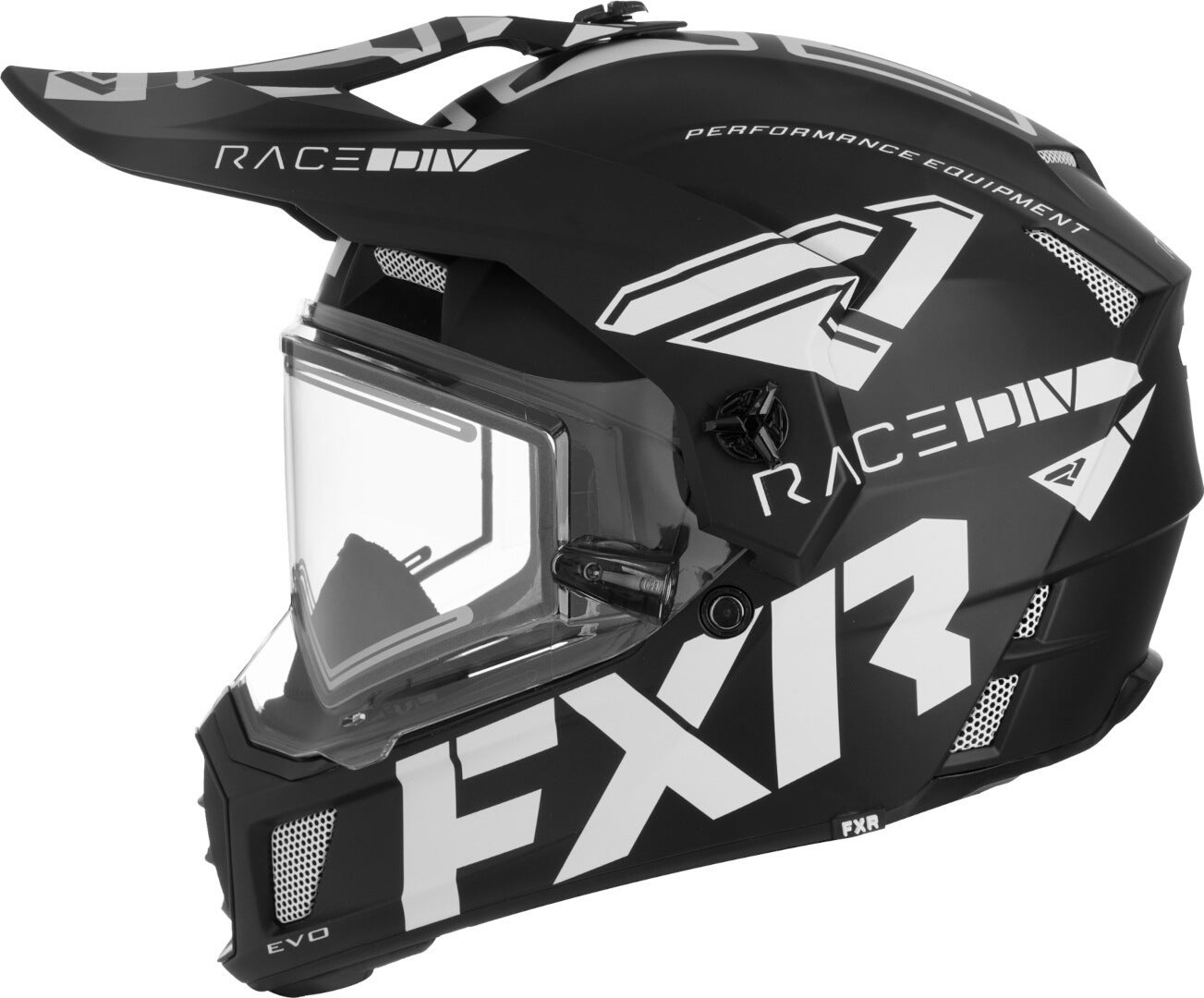 FXR Clutch X Evo Snowmobile Helmet black matt/white S (55/56) Figure 4