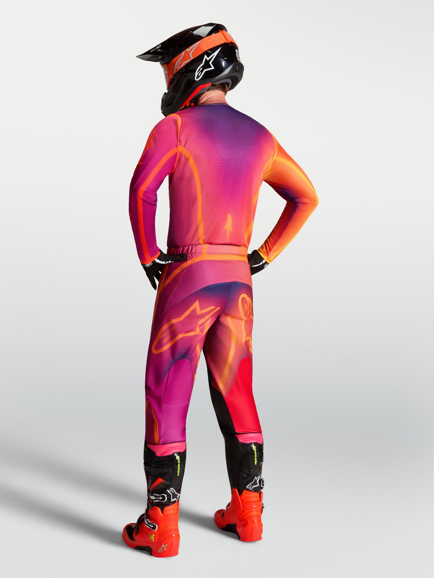 Alpinestars Fluid Kepler Koszulka motocrossowa Fioletowo/Pomarańczowy M Rysunek 8
