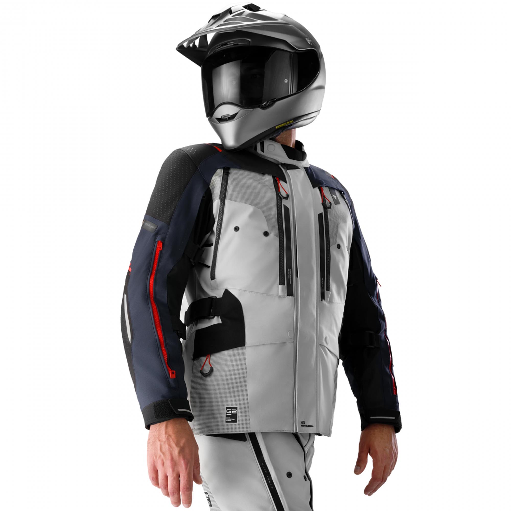 SHIMA Hero 3.0 Motorrad Textiljacke grau/blau L Abbildung 6