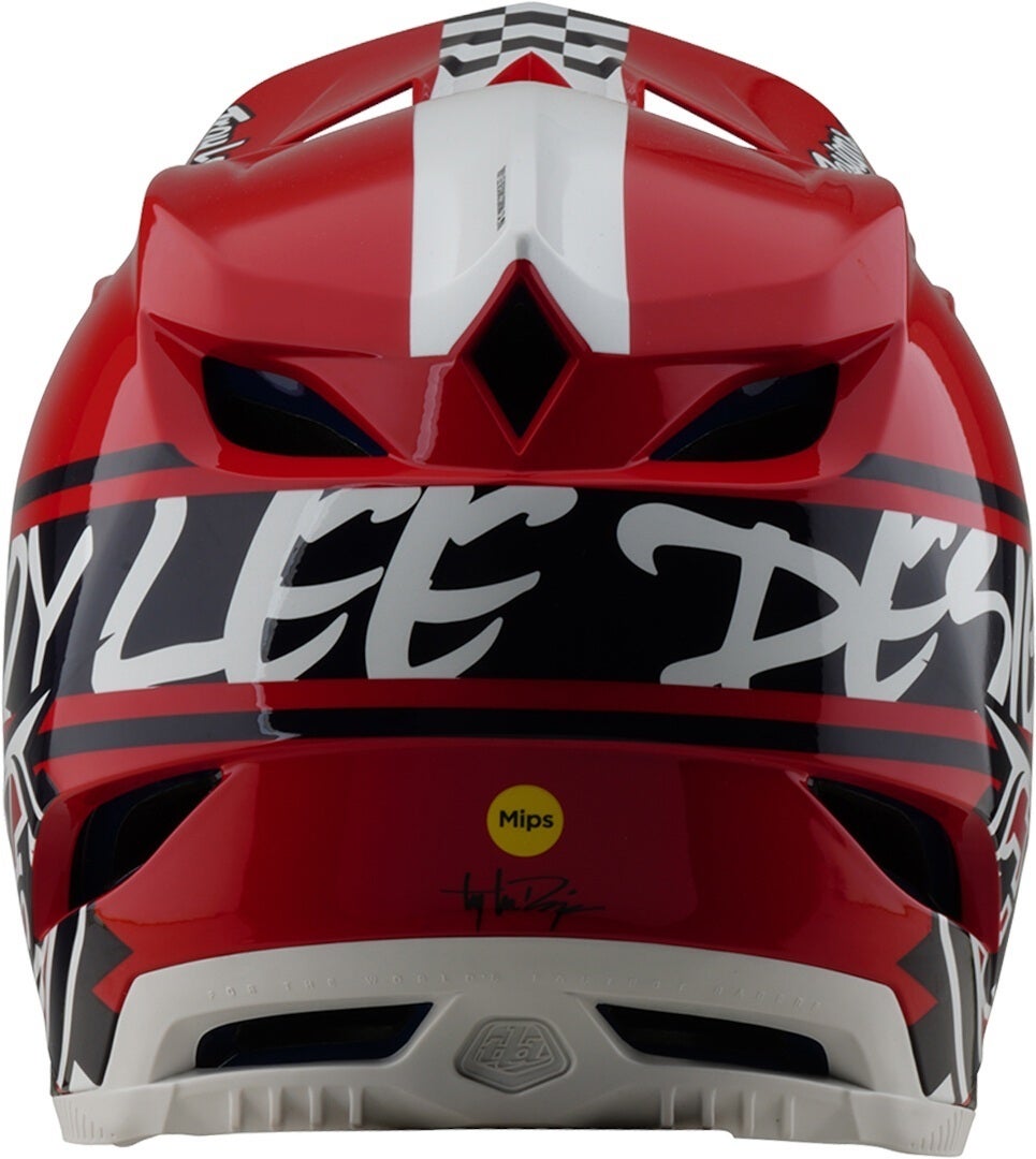 Troy Lee Designs D4 Mips Fifty-50 Barre de descente en polyacrylite Blanc/Rouge XL (60/61) Figure 6