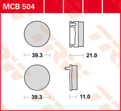 TRW Lucas Bremsbelag MCB504 Figur 1