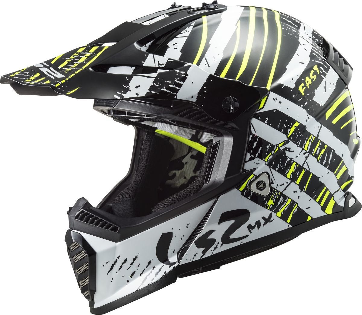 LS2 MX437 Fast Evo Verve Casco Motocross Bianco/nero L (59/60) Figura 1