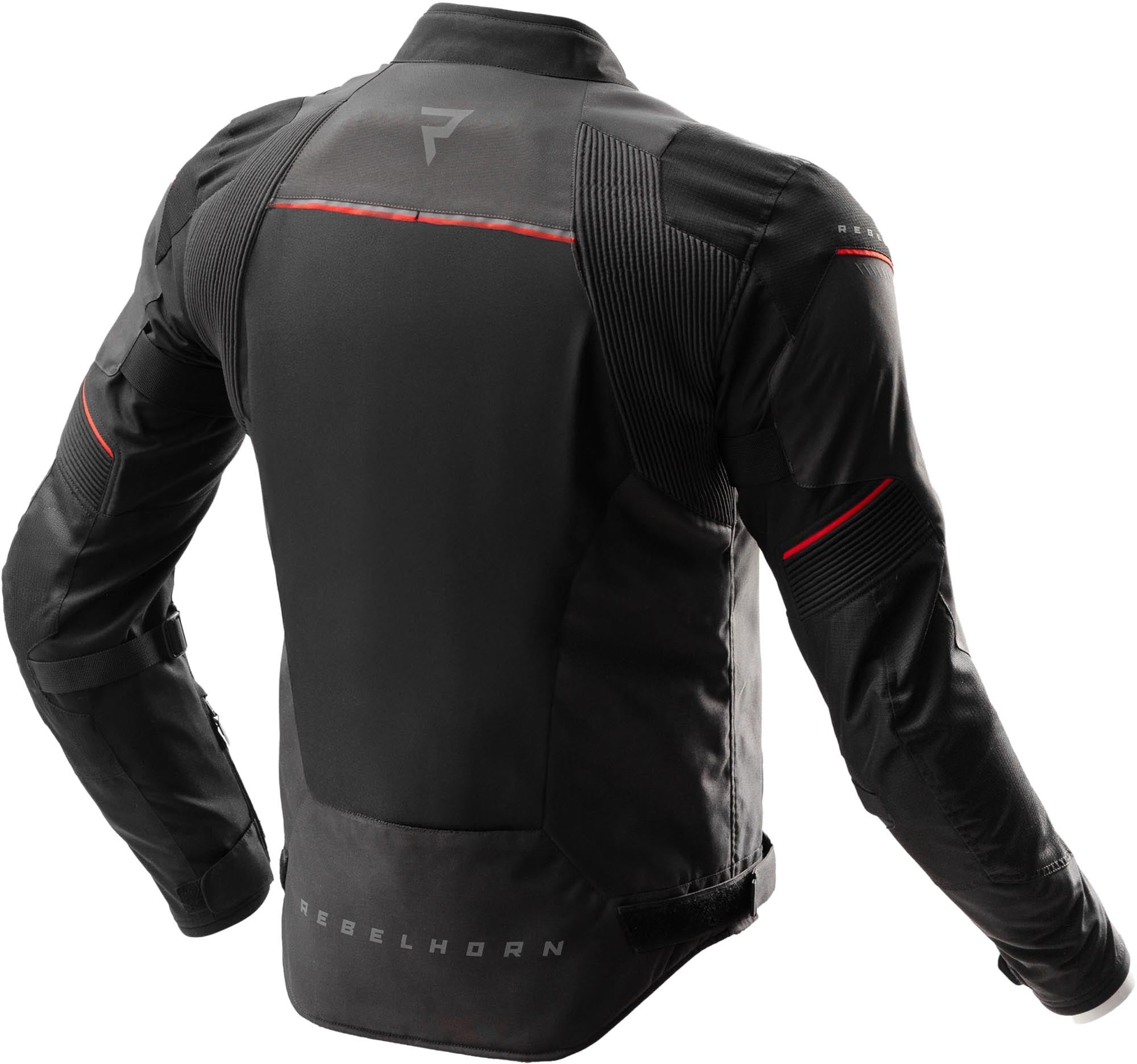 Rebelhorn Swift waterproof Motorcycle Textile Jacket black/grey/red 6XL Figure 2