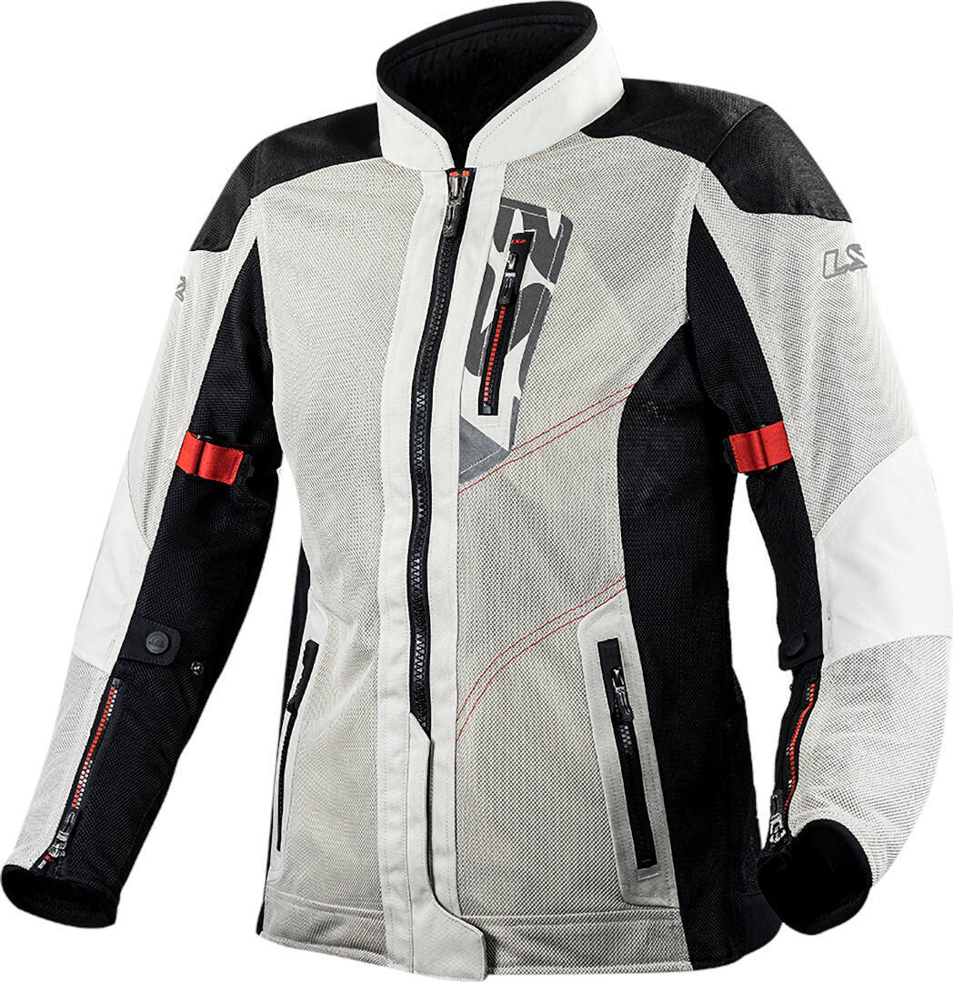 LS2 Alba Jachetă textilă pentru motociclete pentru doamne Gri deschis/negru XL Figura 1