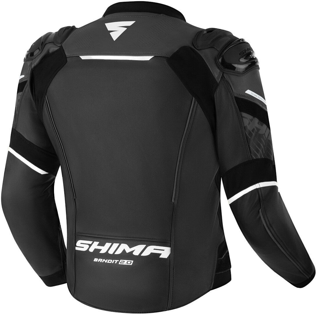 SHIMA Bandit 2.0 perforated Motorcycle Leather Jacket black/white 48 Figure 2