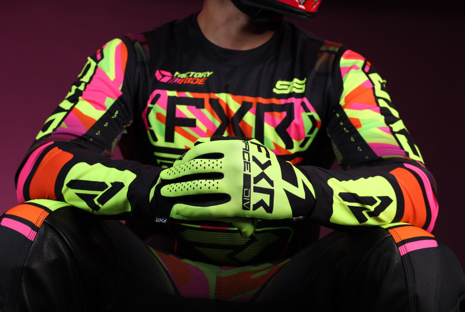 FXR Podium 2025 Motocross tröja svart/gul/grön XL Figur 2