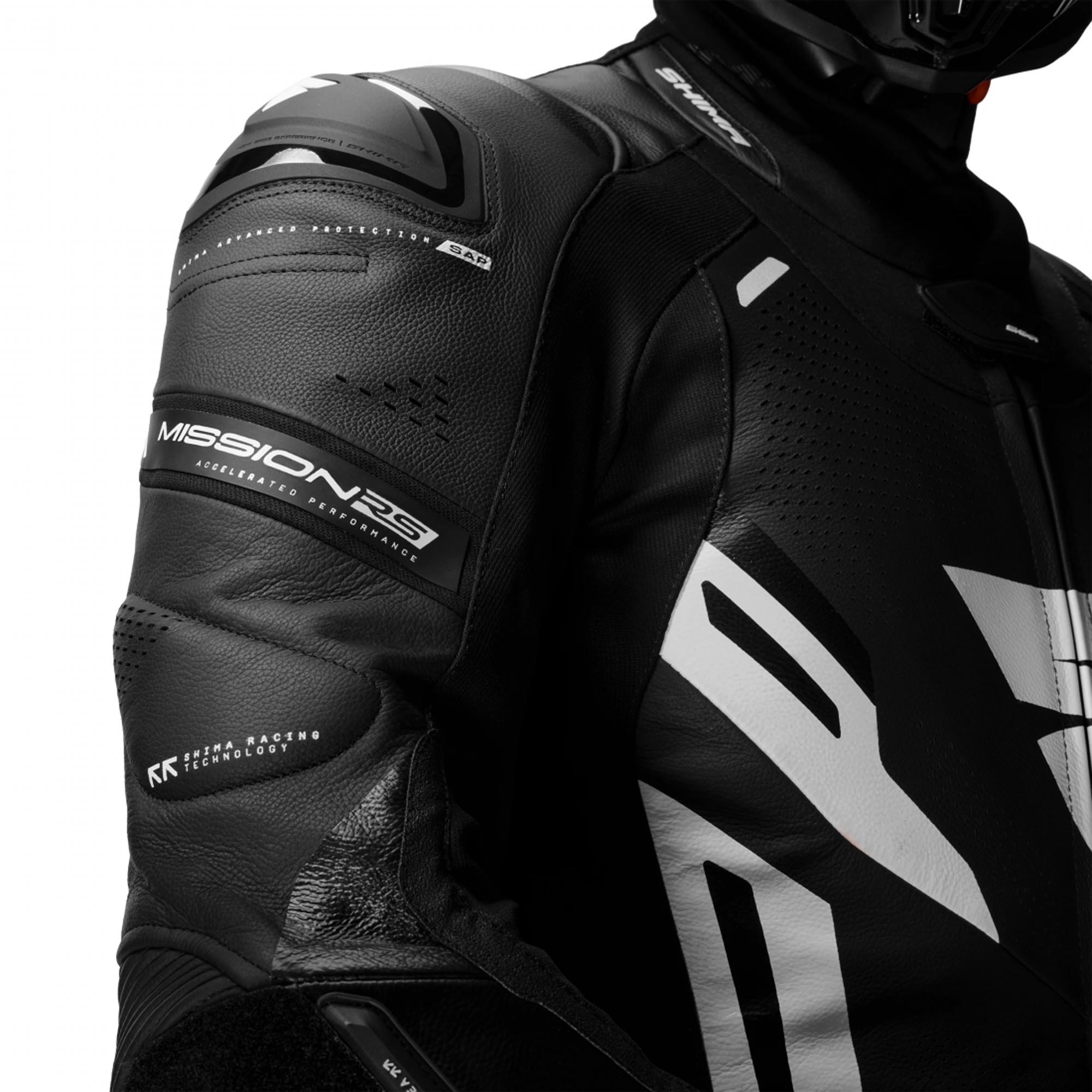 SHIMA Mission RS One Piece Motorcycle Leather Suit black/white 46 Figure 9