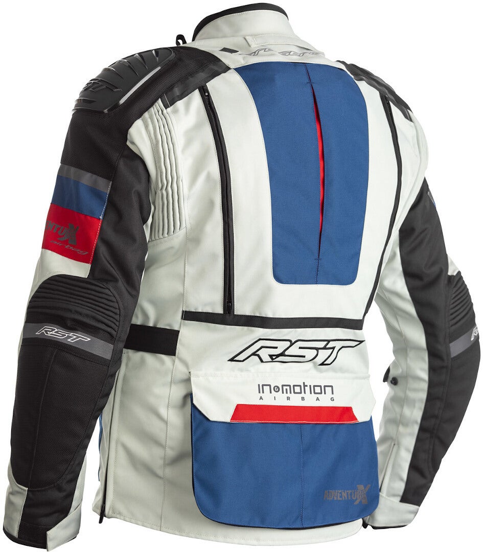 RST Adventure-X Airbag Motorcycle Textile Jacket white/blue/red 5XL Figure 2