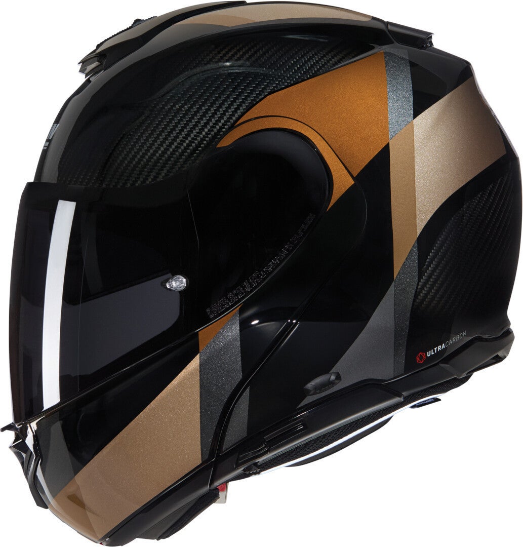 Nolan X-1005 Ultra Carbon Sportivo N-Com Helm schwarz/ocker S (56) Abbildung 2
