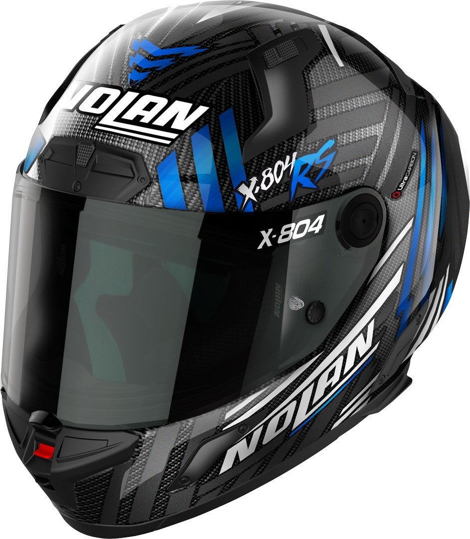 Nolan X-804 RS Ultra Carbon Spectre Hjelm sort/grå/blå S (56) Figur 1