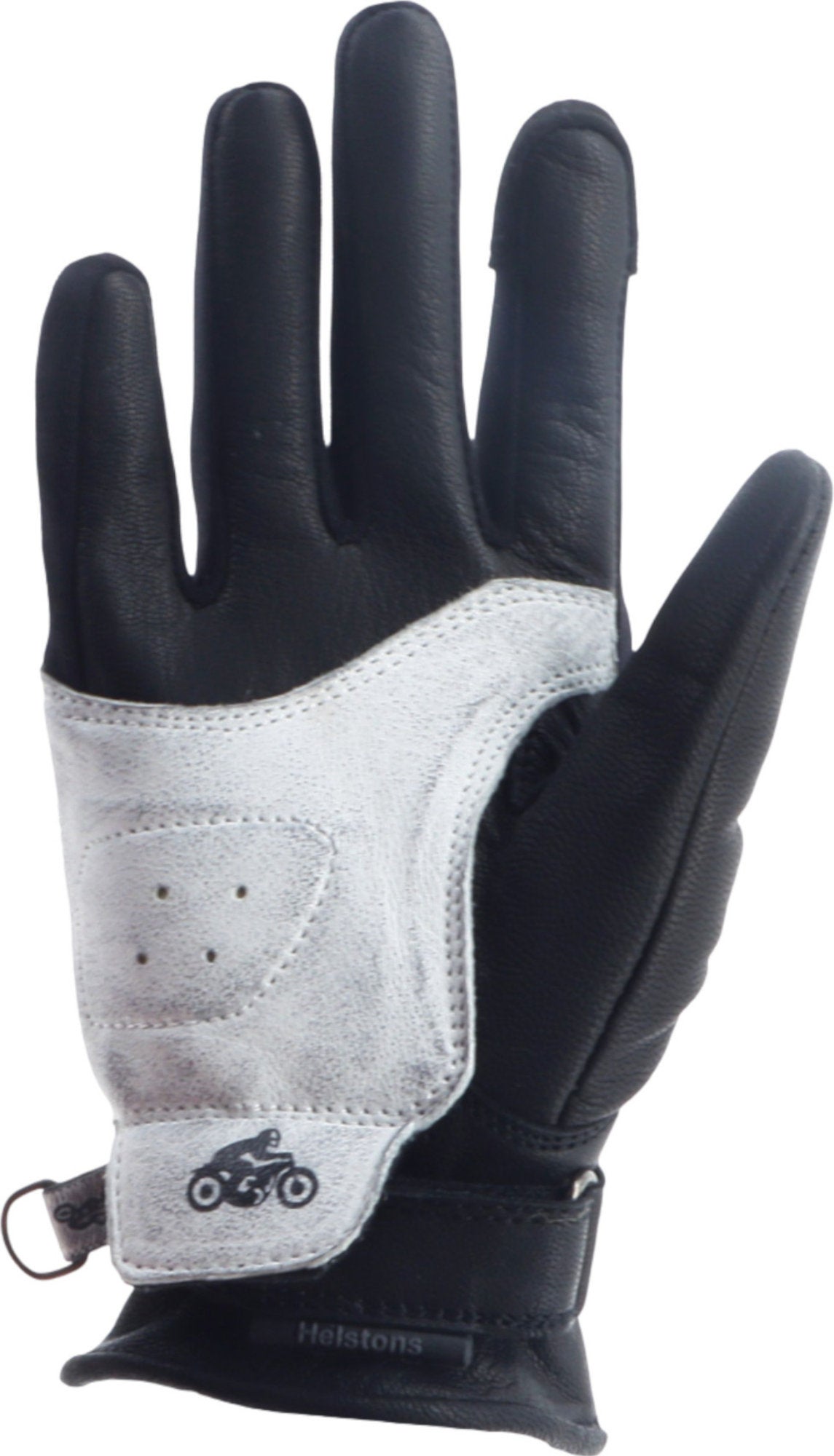 Helstons DS Air perforerede Ladies Motorcykel Handsker Sort/hvid 8 Figur 2