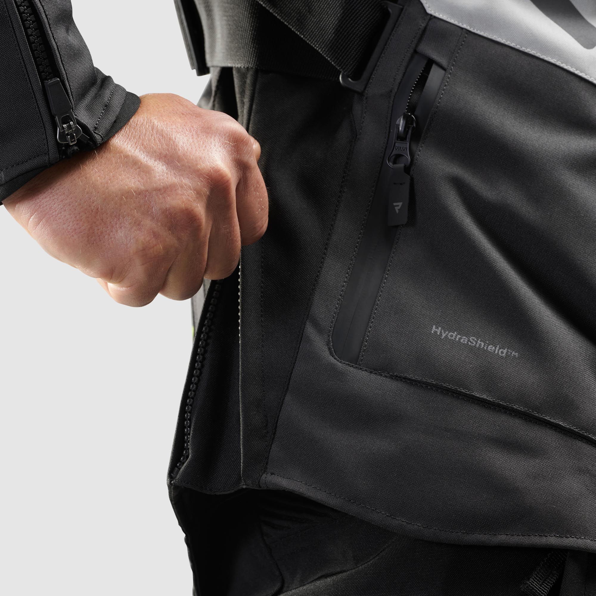 Rebelhorn Hiker 4 waterproof Motorcycle Textile Jacket black/grey/yellow S Figure 8