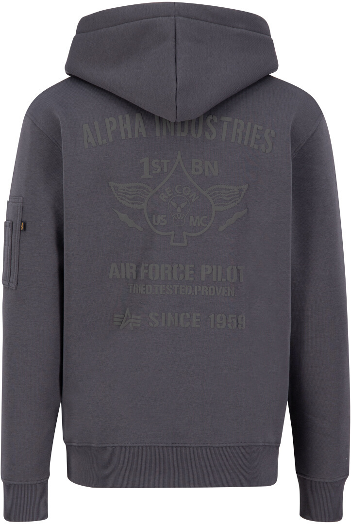 Alpha Industries Air Force Hanorac Gri închis S Figura 2