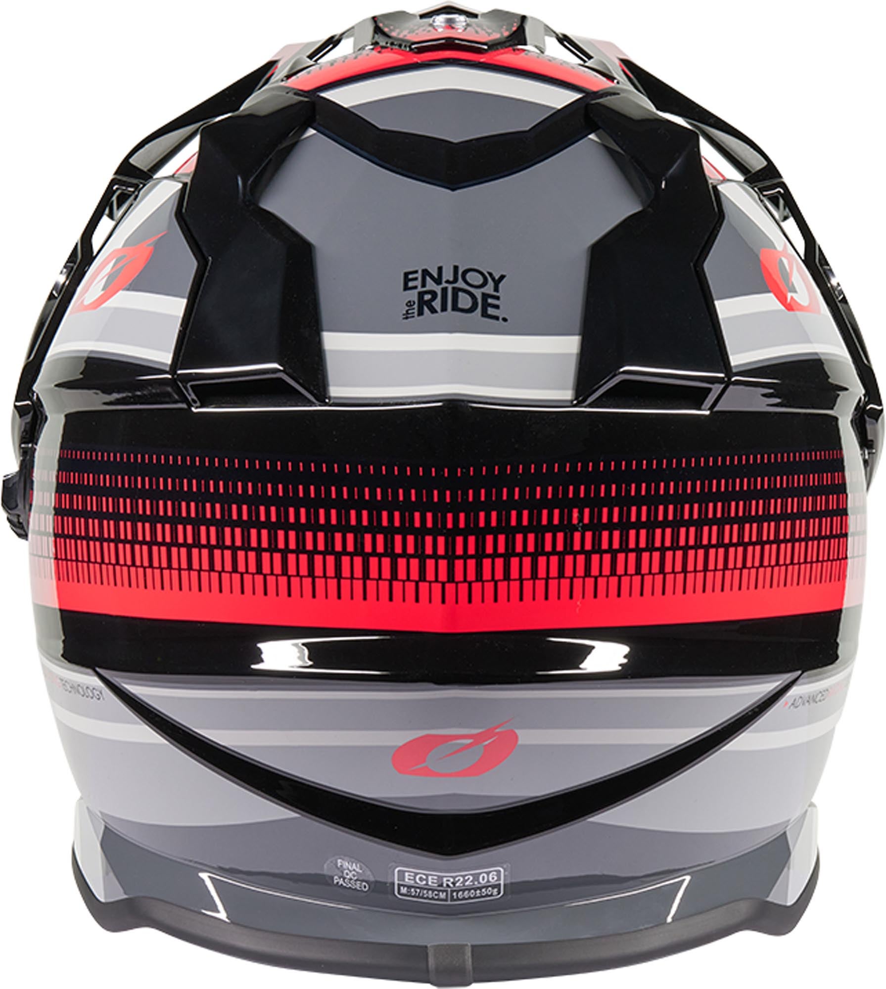 Oneal Sierra Strato Enduro Helm schwarz/grau/rot XS (53/54) Abbildung 3