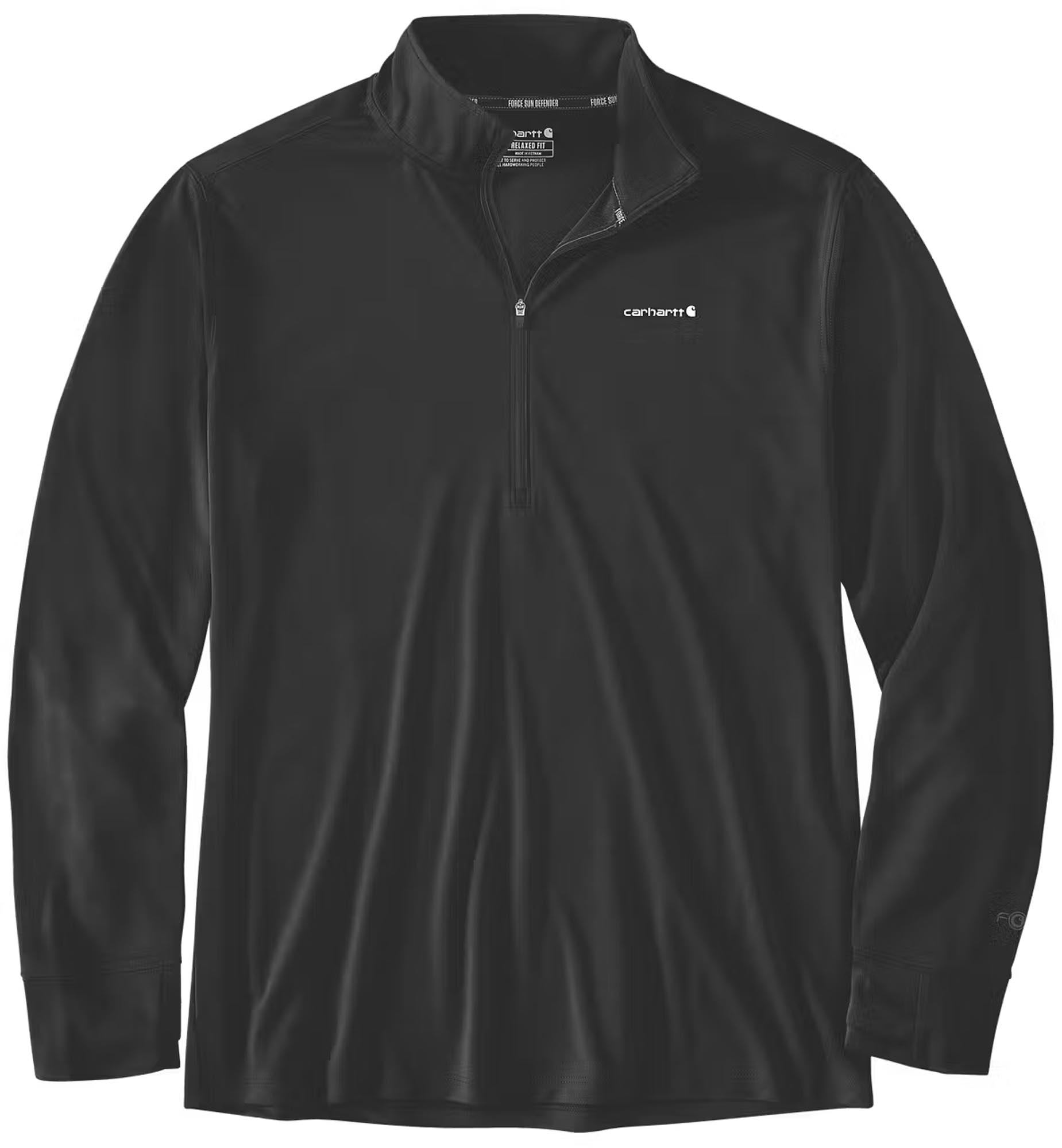 Carhartt Force Sun Defender Relaxed Half-Zip Functioneel Shirt Zwart L Figuur 1