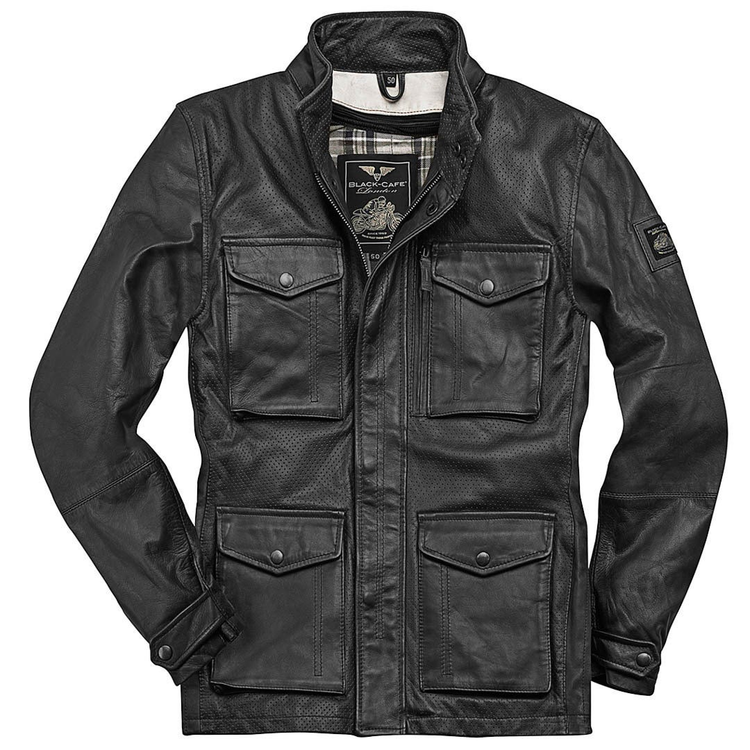 Black-Cafe London Manhattan Leather Jacket black 52 Figure 1