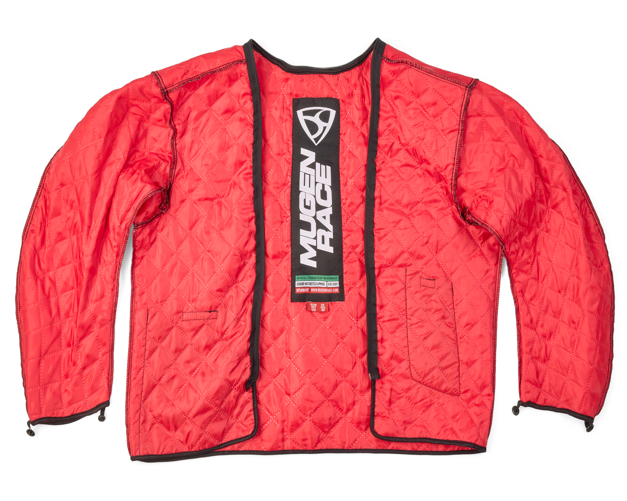 Side view of MUGENRACE Mry perforated Motorcycle Leather Jacket