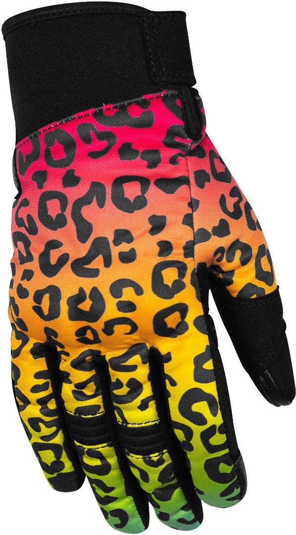 Rusty Stitches Bonnie V2 Panther Guanti da moto da donna nero/multicolore XL Figura 1