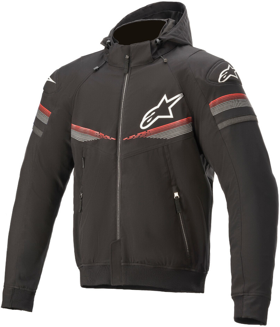 Alpinestars Sektor V2 Motorcykel Hoodie svart/röd S Figur 1