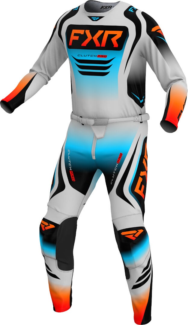 FXR Clutch Pro 2025 Motocross Pants blue/orange 38 Figure 3