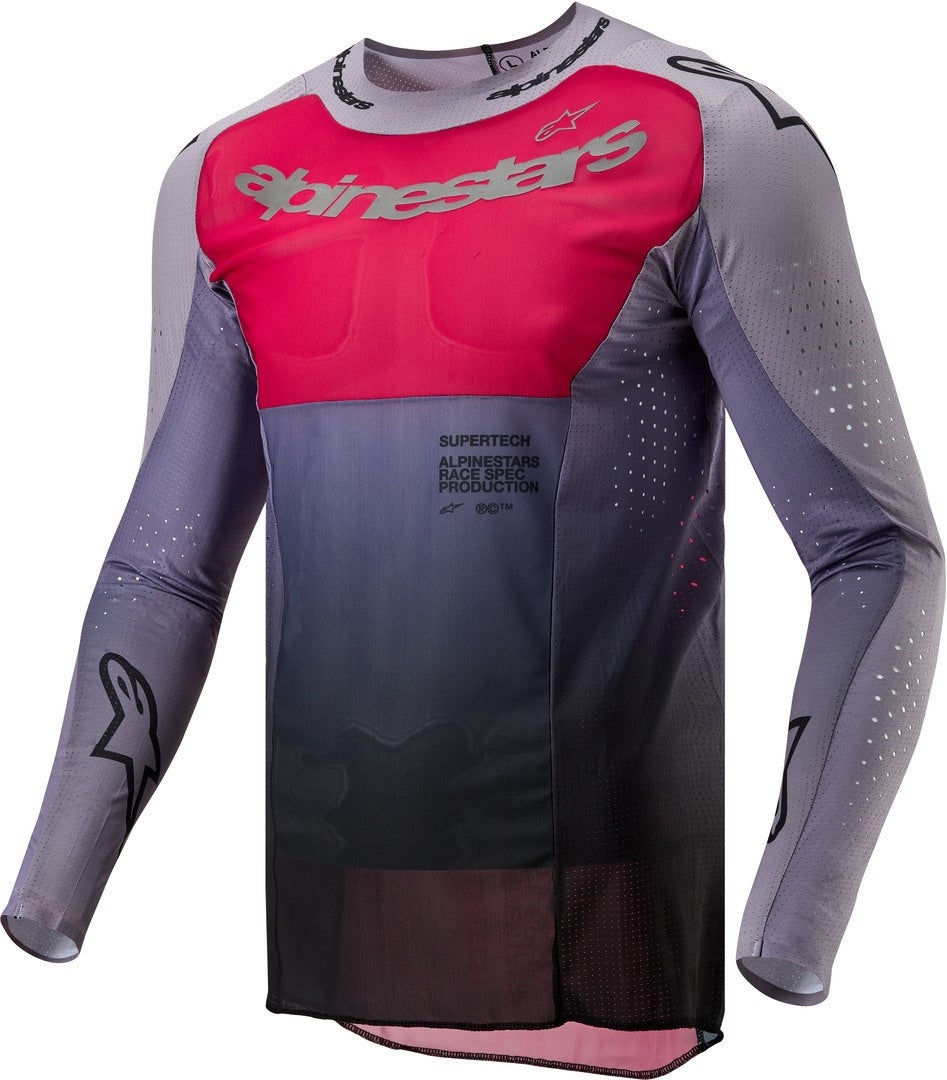 Alpinestars Supertech Dade Motocross Jersey lila/rot M Abbildung 1