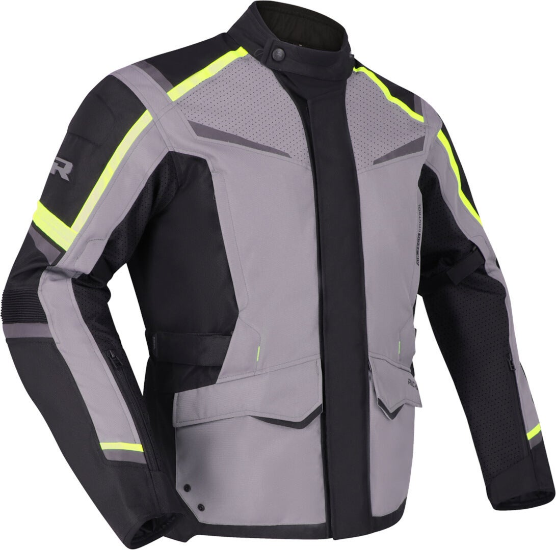 Richa Tundra waterproof Motorcycle Textile Jacket grey/black/yellow 3XL Figure 1