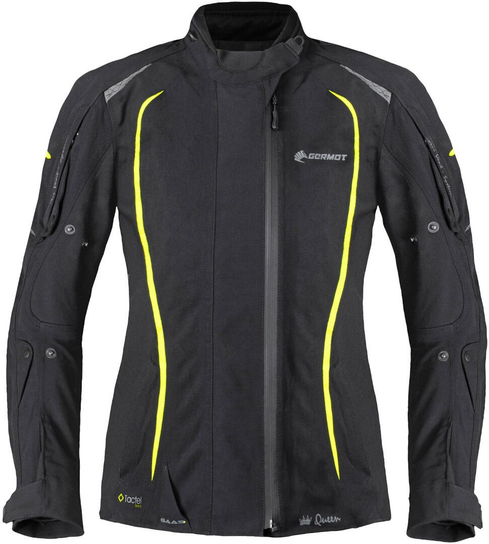 Germot MotoQueen imperméable à l’eau dames moto textile veste noir/néon 44 Figure 1