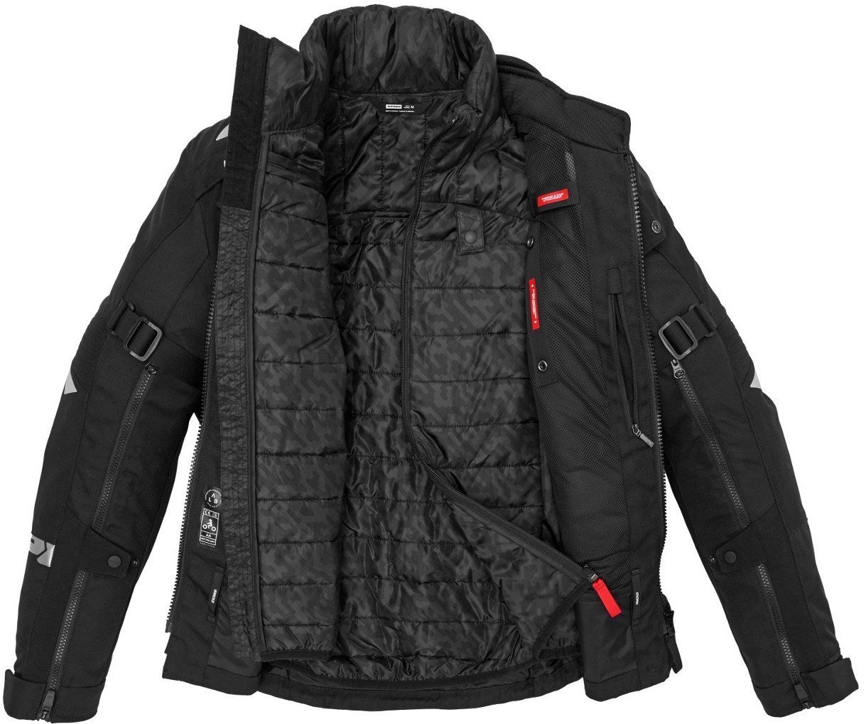 Spidi H2Out Allroad Motorcycle Textile Jacket black/grey XXL Figure 5