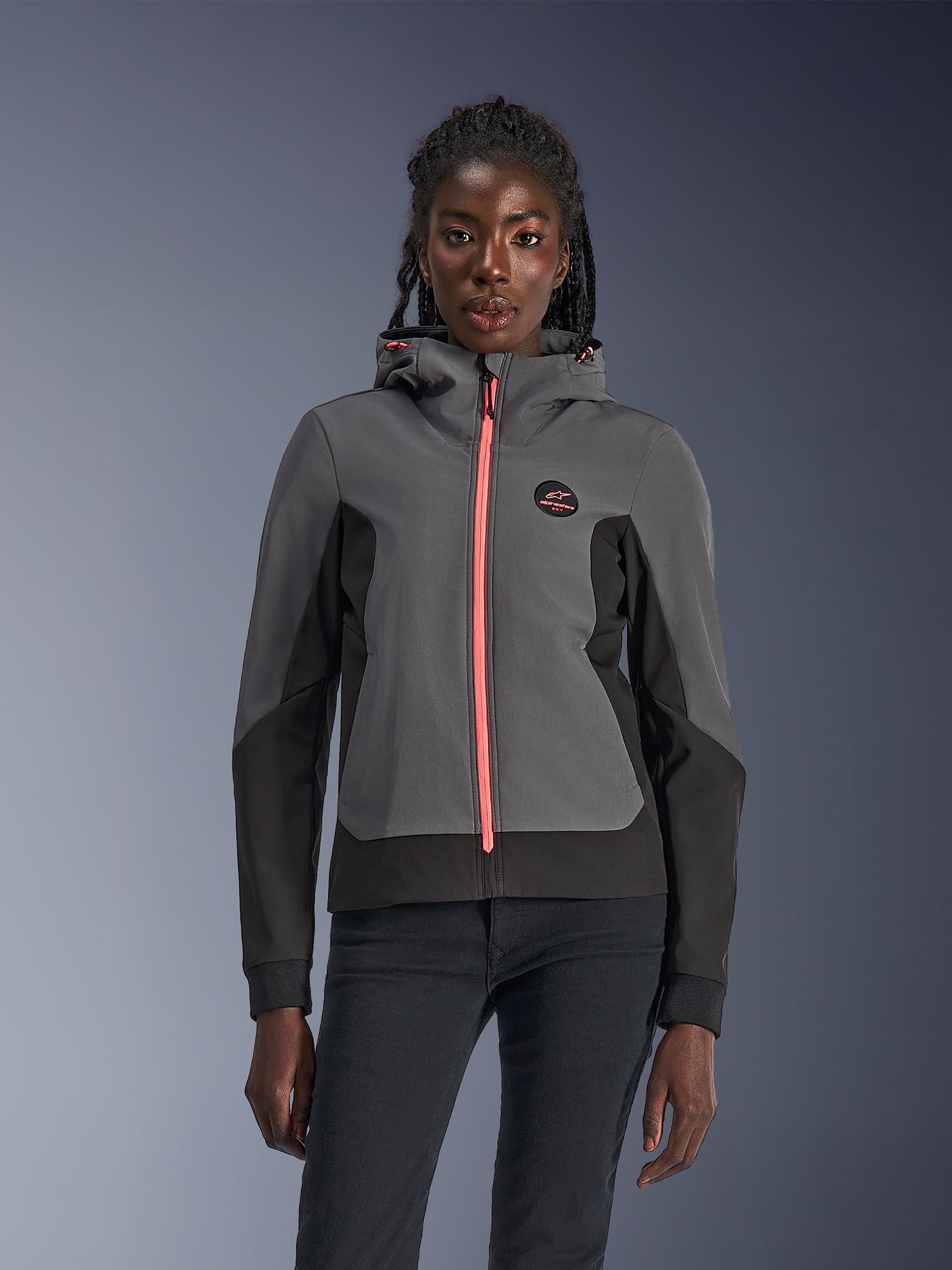 Side view of Alpinestars Stella Radium Tech Ladies Motorcycle Zip Hoodie