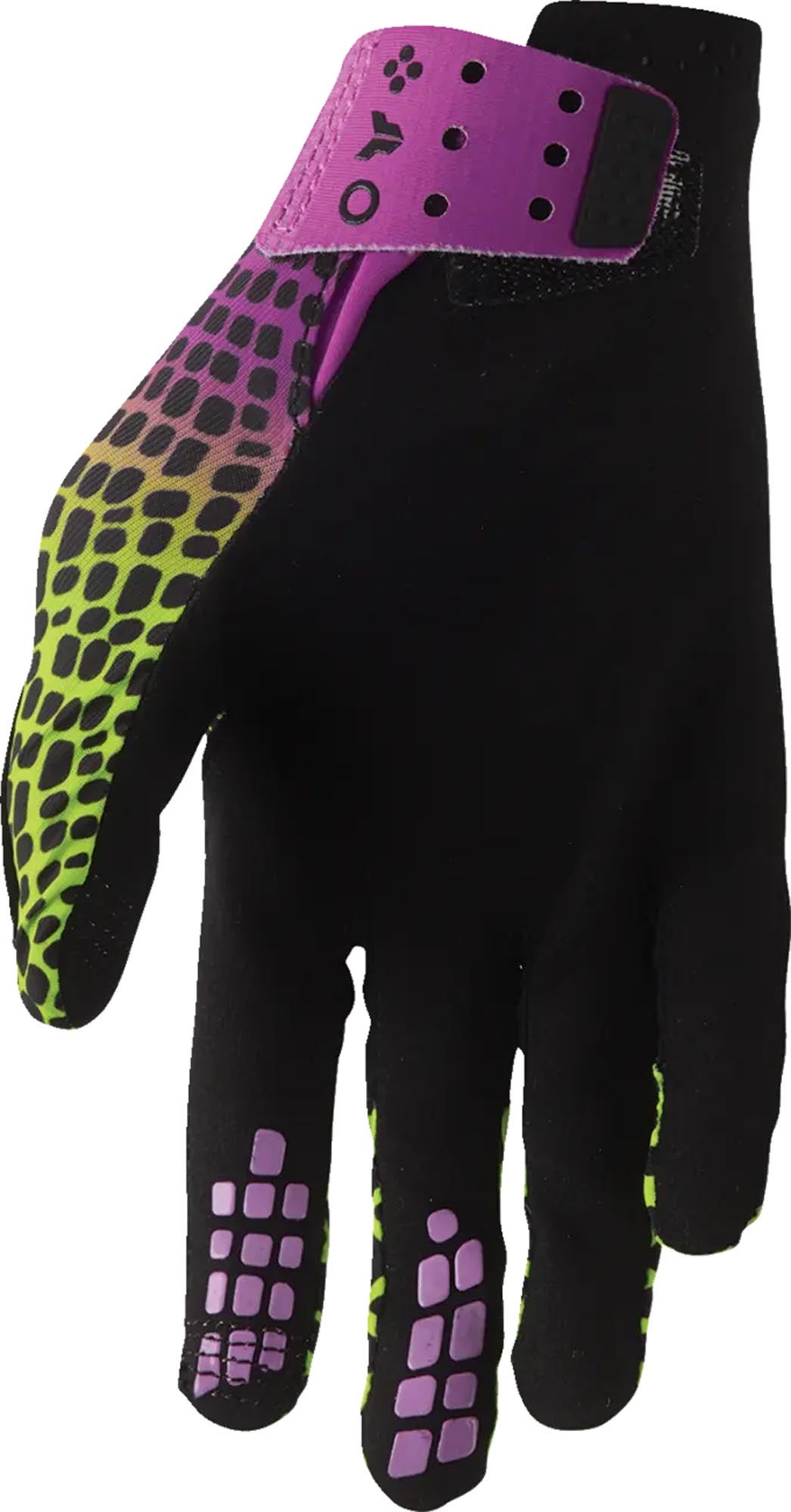 Thor Sportmode Cobra Motocrosshandsker sort/lilla/neongul L Figur 2