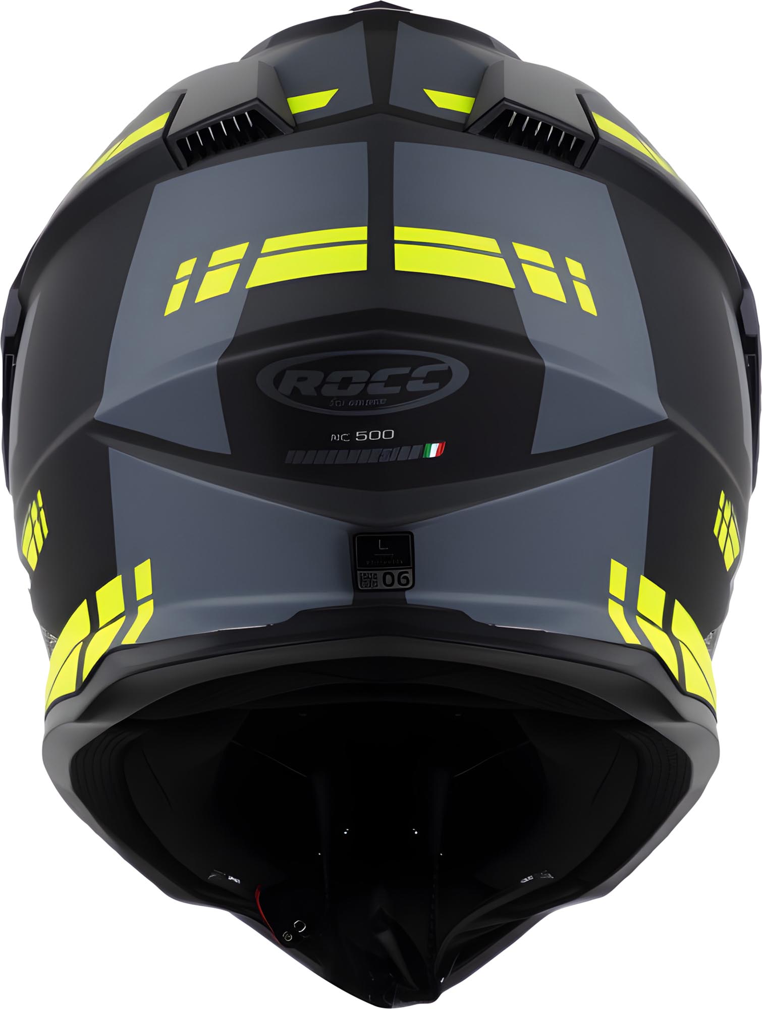 Rocc 500 Endurohelm Zwart mat/geel S (55/56) Figuur 3