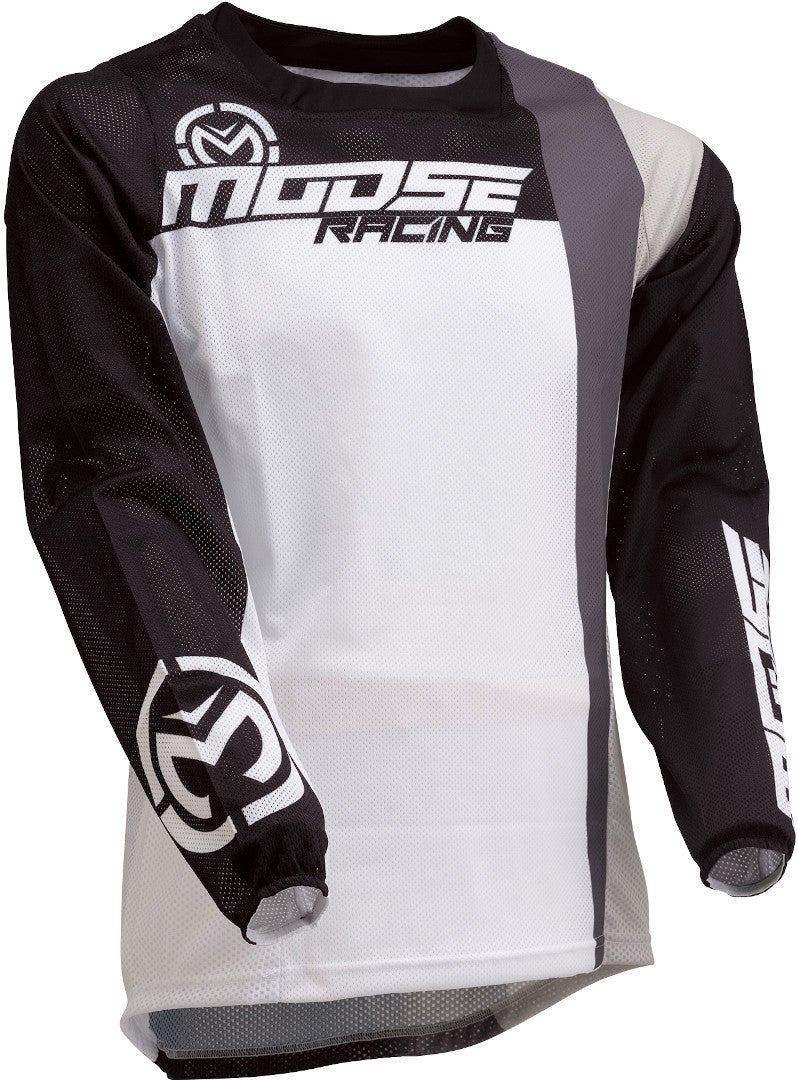 Moose Racing Sahara S20 Motocross Jersey hvid/sort L Figur 1