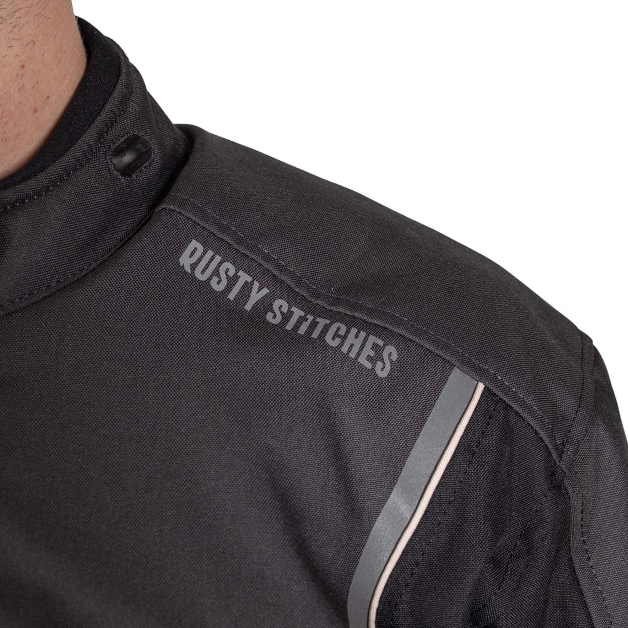 Rusty Stitches Luke waterproof Motorcycle Textil Jacket anthracite/black M Figure 3