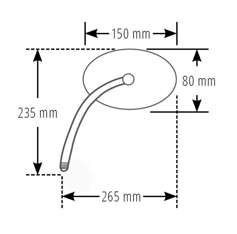 SHIN YO Spegel Naken Cykel Krom Universal, Vänster / Höger (1st) Figur 4