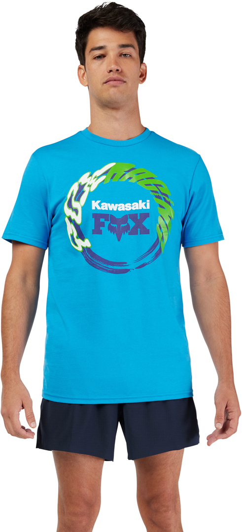 FOX Kawasaki T-shirt blå M Figur 4