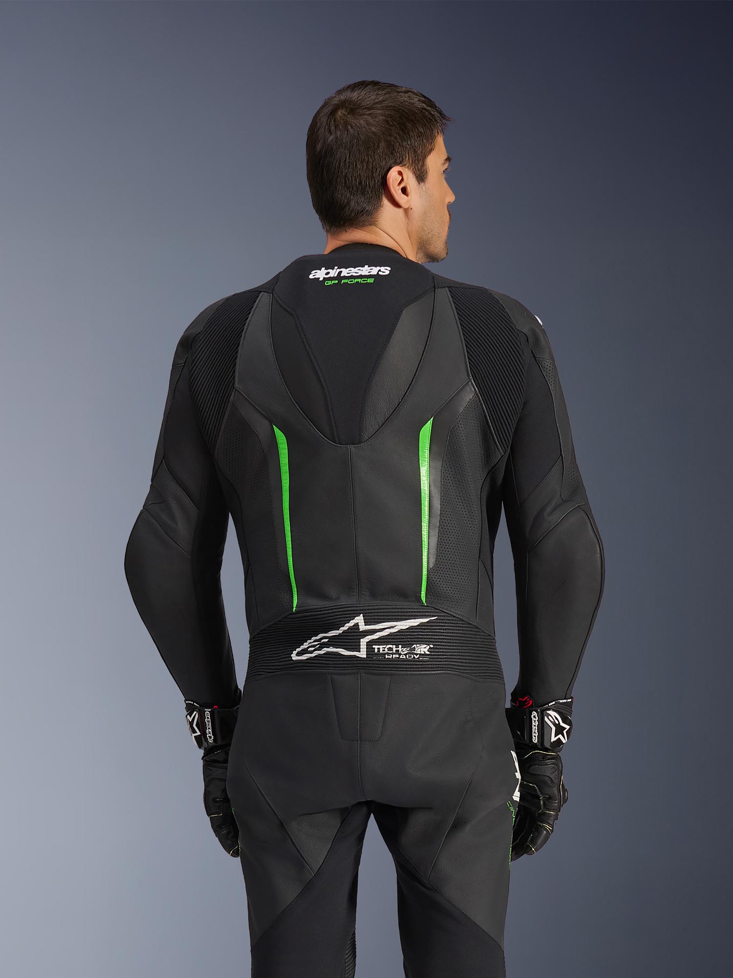 Side view of Alpinestars GP Force V2 1-Piece Motorcycle Leather Suit