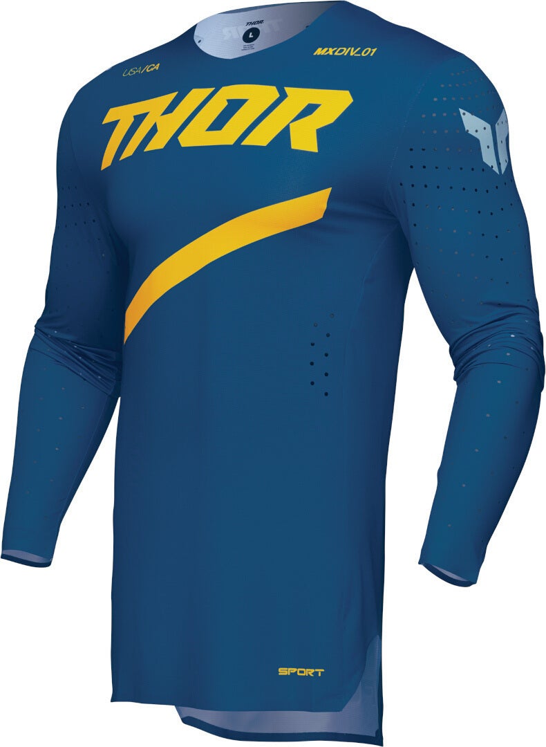 Thor Sportmode Brave Motocross trøje blå/gul 3XL Figur 1